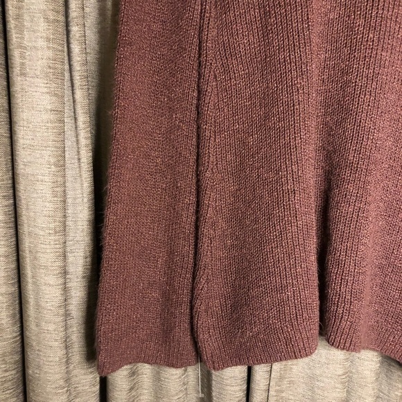 American Eagle Dusty Pink Lace Up Neckline Sweater - Picture 10 of 13